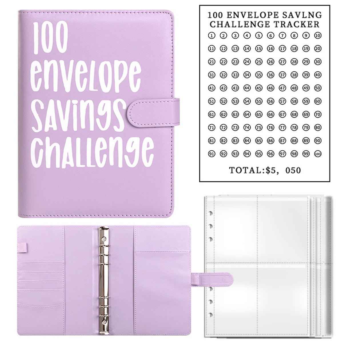 The Money Muse 100 Envelope Savings Challenge Binder