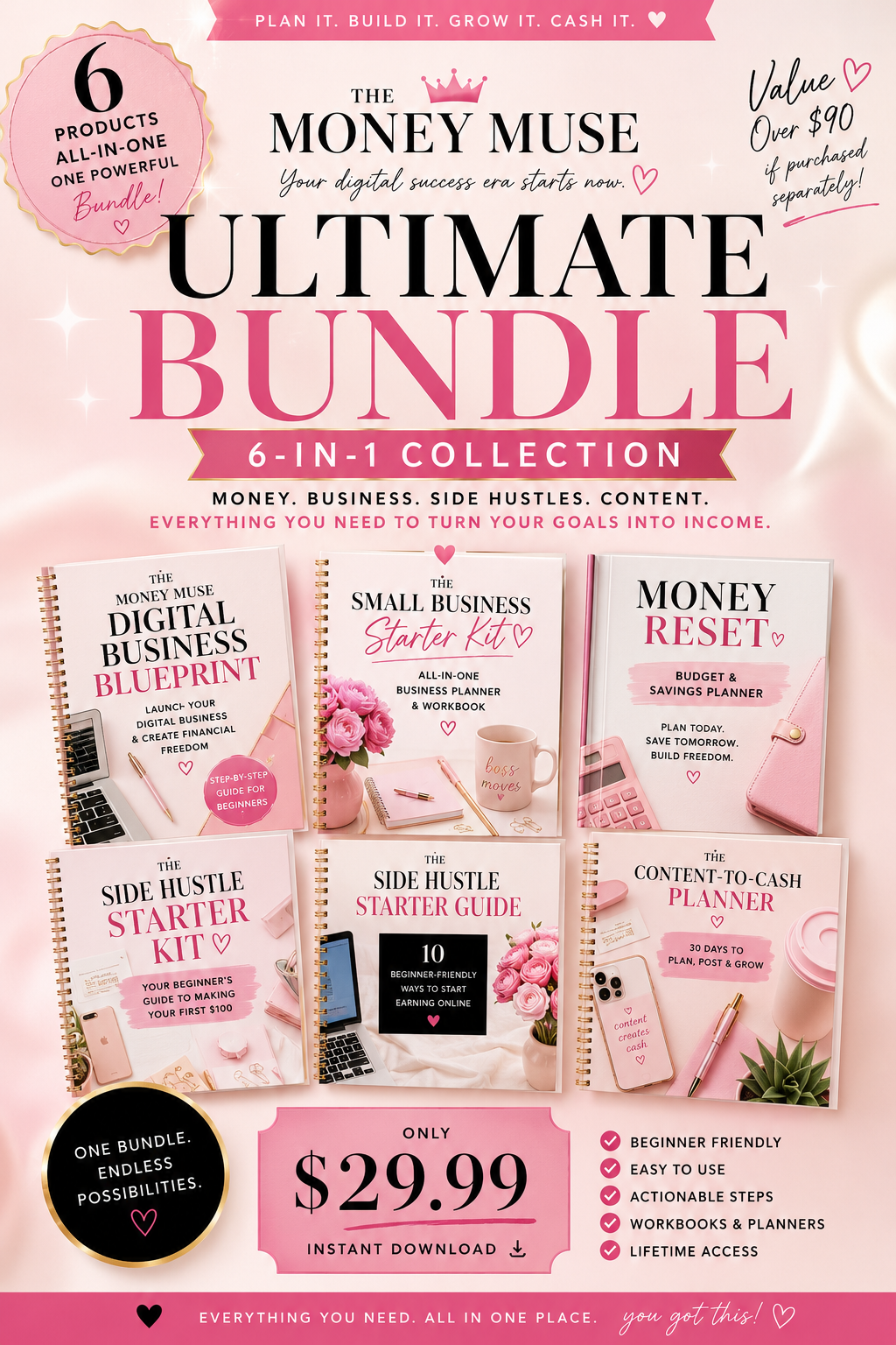 The Money Muse Ultimate Bundle | 6-in-1 Money, Business & Side Hustle Collection