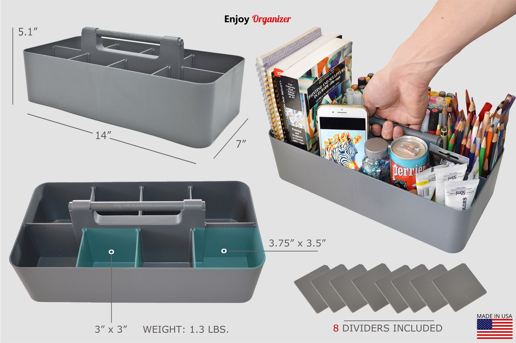 The Muse Desk Organizer Set | Stackable 4-Piece Caddy